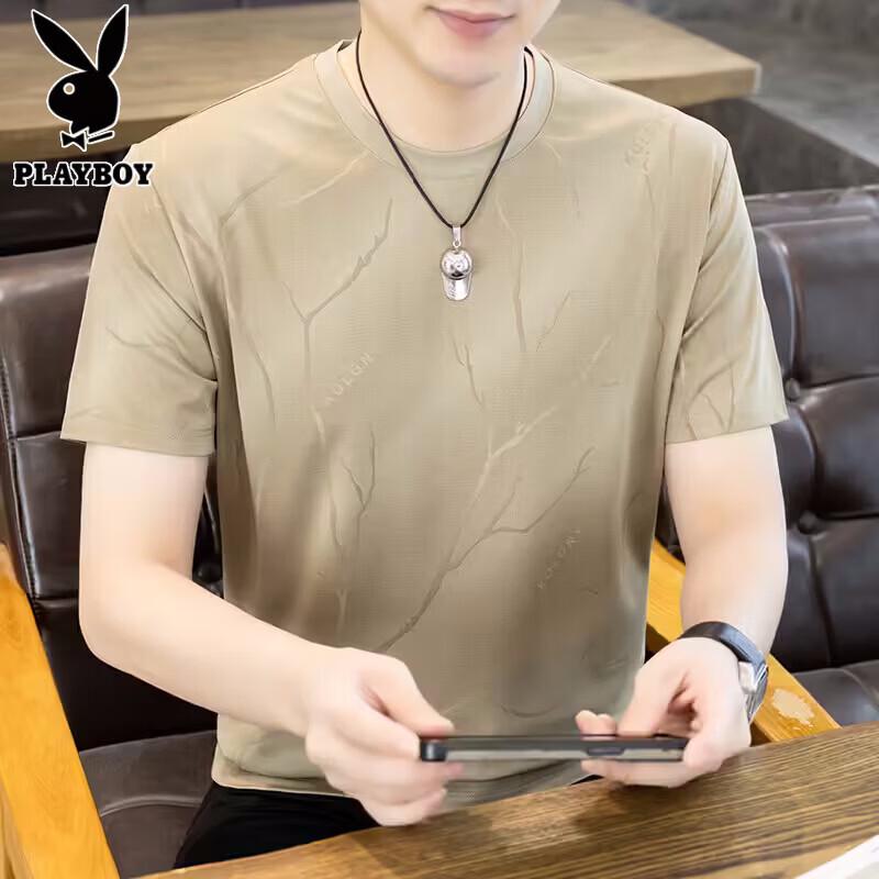 

Playboy Men s Silk Blend Short Sleeve T-Shirt 2XL