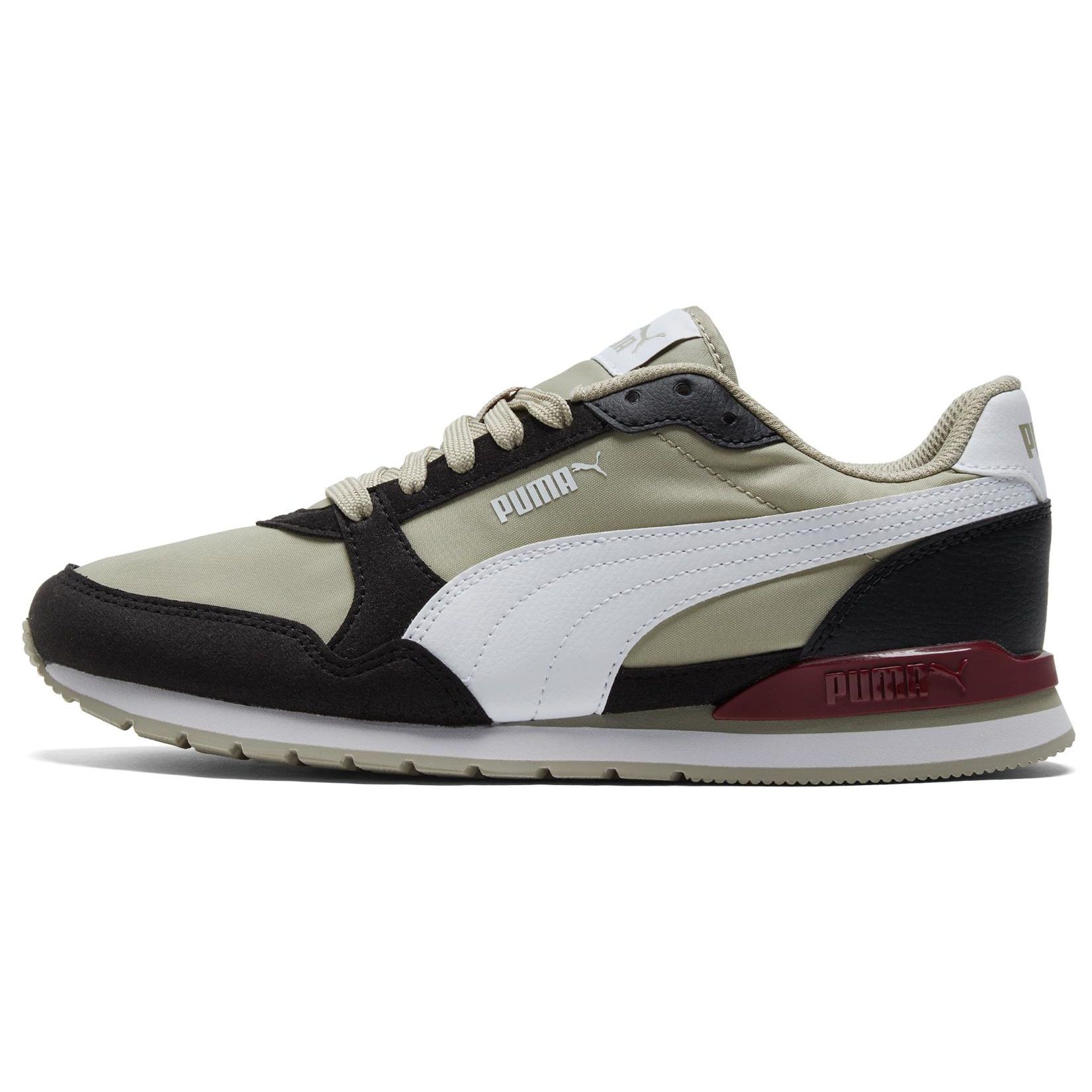 

Puma St Runner V3 Ткань Синтетическая кожа Замша Удобные Низкие Повседневные Кроссовки Унисекс кроссовки Черный Белый Зеленый 384857-10 38