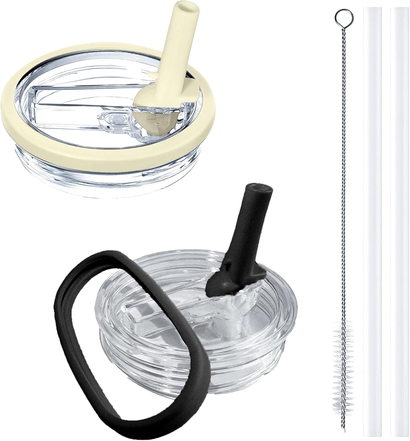 

2 шт. Запасная крышка Stanley 40 унций, Аксессуары для чашки Stanley Quencher, Непроливаемая конструкция, Высококачественный термостойкий материал (Молочно-белый)