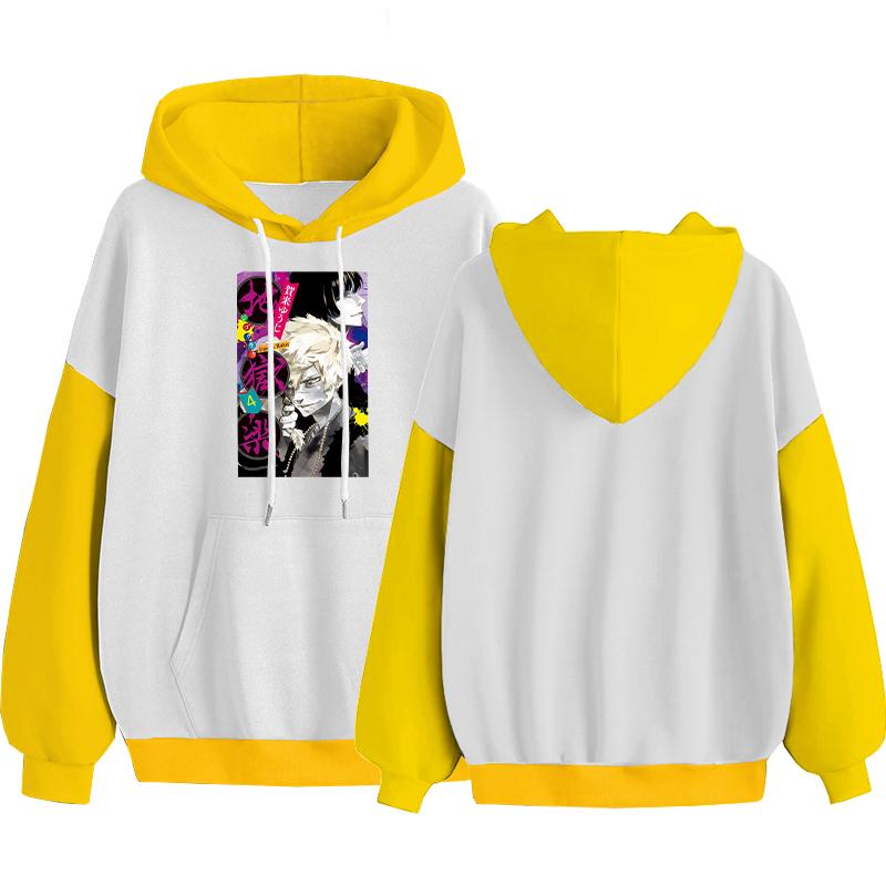 

Aza Choubei Hell s Paradise Jigokuraku Manga мужские толстовки с капюшоном и рисунком аниме, креативные лоскутные светоотражающие толстовки 4XL белый/жёлтый