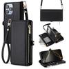 Long Strap Crossbody Leather Case For Google Pixel 10 Pro XL Pixel 9 Pro 9A 8 8A 7 7A 6 6A Zipper Wallet Card Stand Phone Cover