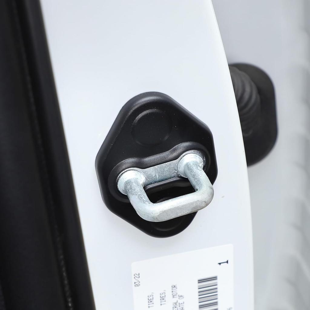 LLKUANG Car Door Lock Latches Cover Protector Compatible with Toyota Tundra 2022 2023 2024 Accessories ABS Car Door Lock Decorations
