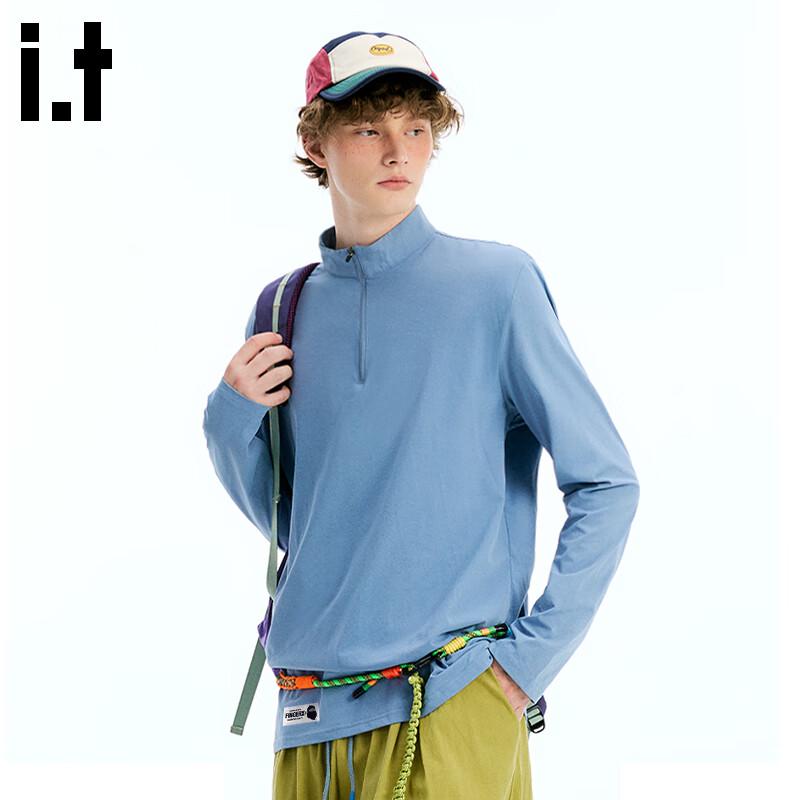 Fingercroxxit Men's Quick-Dry Half-Zip Long Sleeve T-Shirt