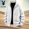 Men's Fleece-Lined Stand-Collar Casual Zip-Up Jacket