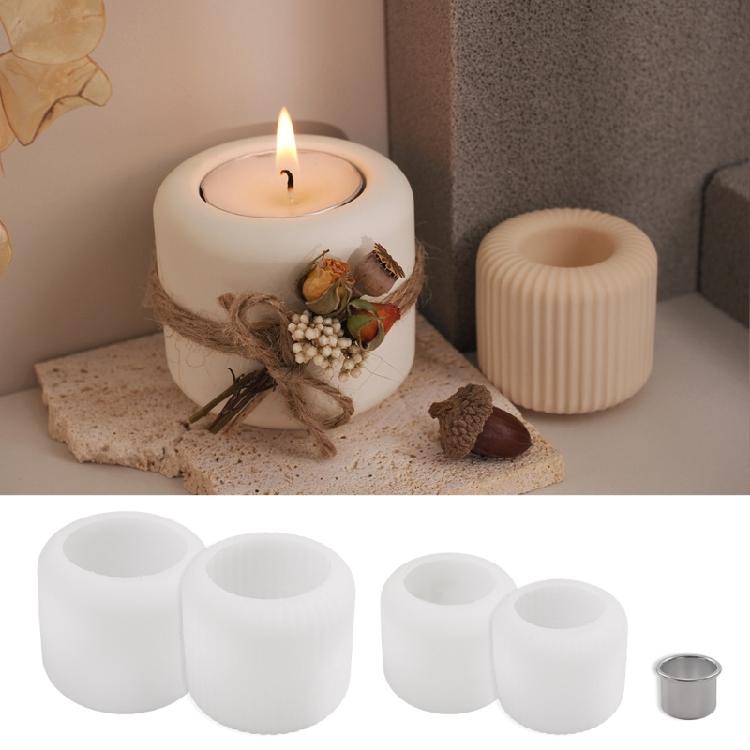 Silikon-Teelichthalter-Formen Zylinder Silikon-Kerzenständer-Form für Kerzentasse Teelichthalter Kerzenständer Dekoration