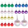 LED Earrings Nightclub Earrings Parties Earrings Featuring Disco Balls Effect Plastic Texture Pendant Earrings for Daily