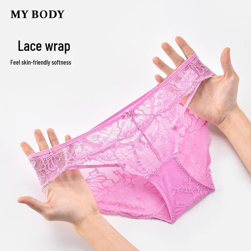 Mybody Women's Lace Mid-Low Waist Briefs