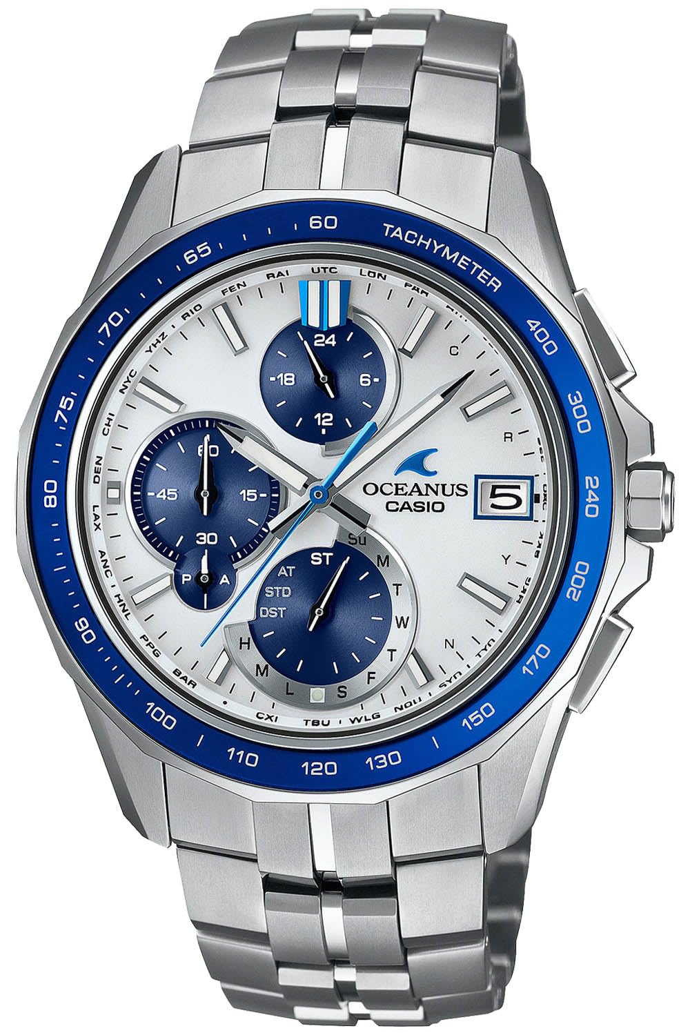

[CASIO] Годинник OCEANUS [Made in Japan] Manta Bluetooth оснащений радіоприймачем Solar Sapphire Glass OCW-S7000D-7AJF Чоловічий срібний срібний