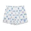 MLB Basic Logo New York Yankees All Over Print Drawstring Casual Shorts Women Shorts White 3FSMM0123-50WHS
