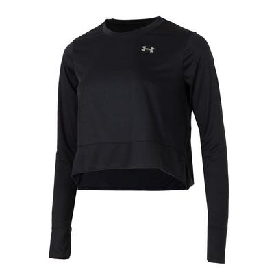Soft And Comfortable Breathable Cropped Long Sleeve T-Shirt Women Tops Black 1387252-001