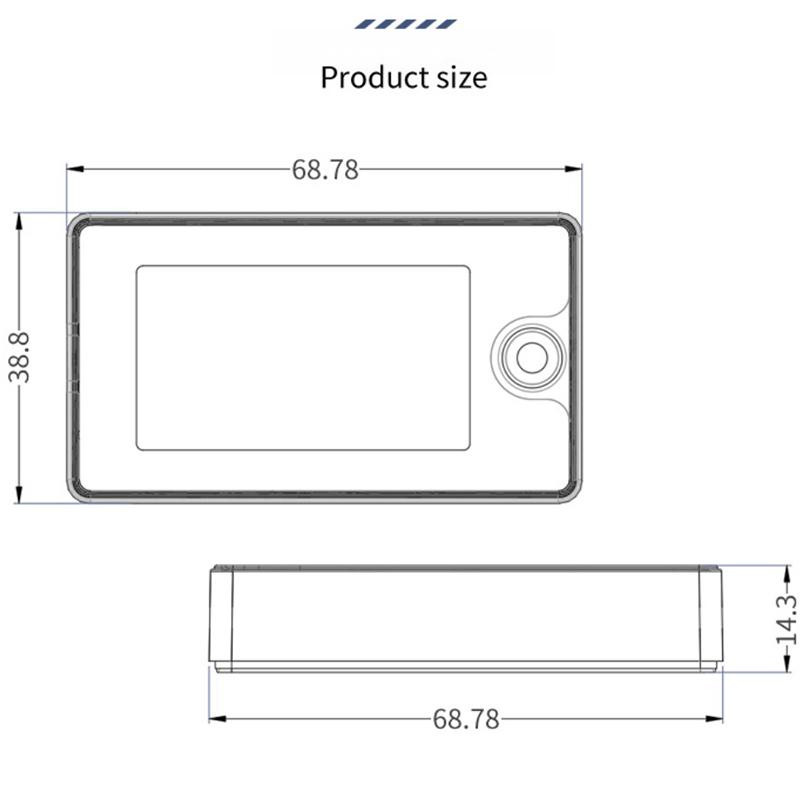 1 Set Lifepo4 Blei-Säure Lithiumbatterie DC8-100V Batteriekapazitätsanzeige mit Temperaturalarm LCD-Bildschirm Stromzähler