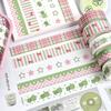 5pcs Basic Grid Clover Bow Decor Tape Cute Cartoon Creative Washi Tape School Stationery Stickers