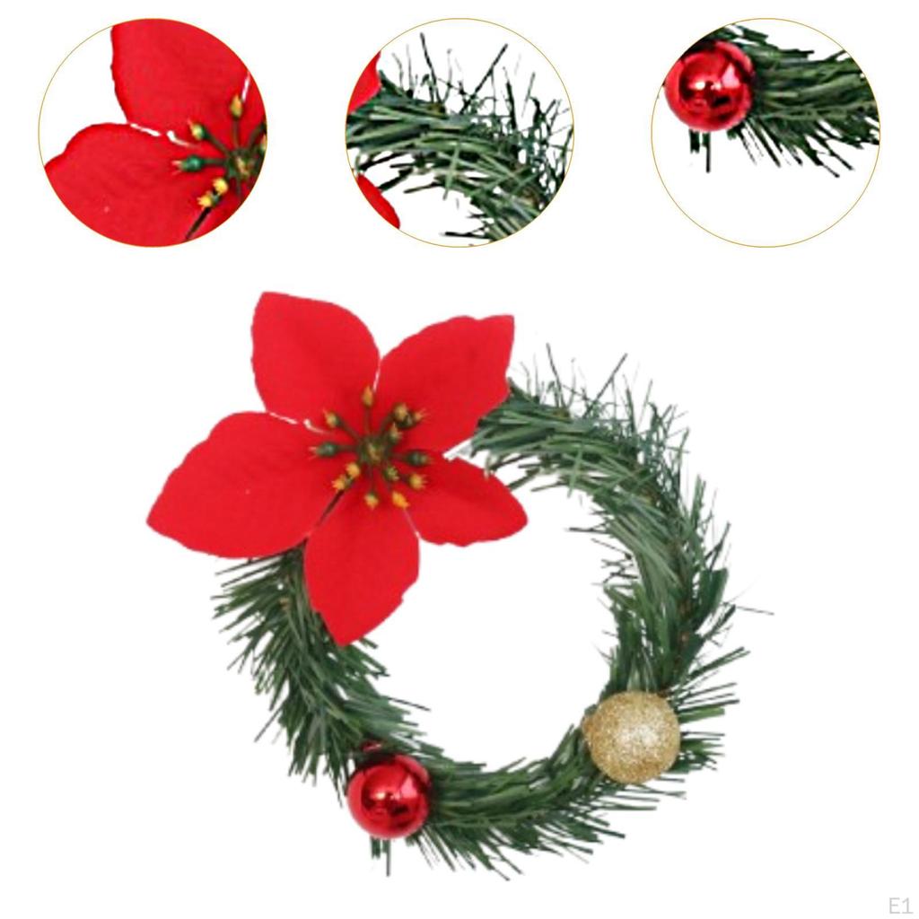 Vánoční svíčka Věnec Umělá květina Dekorativní girlanda Ornament Stolní Vrchol pro