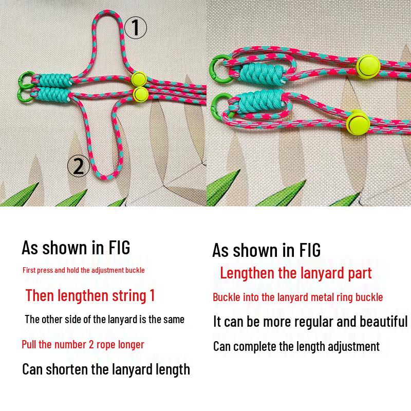 Lanière de téléphone croisée tressée réglable anti-perte avec clip arrière et sangle pour gants de ski