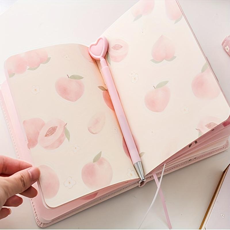 1 Piece of Peach-colored Notebook. It's an A5-sized Notebook with a Magnetic Buckle, Suitable As a Book, Diary, Student's Color Page Journal or Diary.