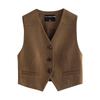 Chuyu 2025 Autumn Retro Suede Short Vest