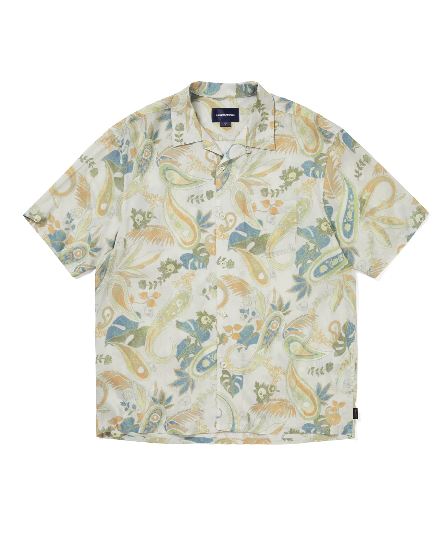 This Is Never That Weird Paisley S/S Shirt Ivory S