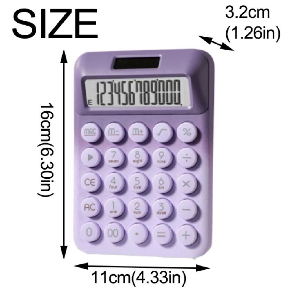 Candy Color 12 Digits Calculator creative Finance Calculator Gift Solar Desktop Calculator Home