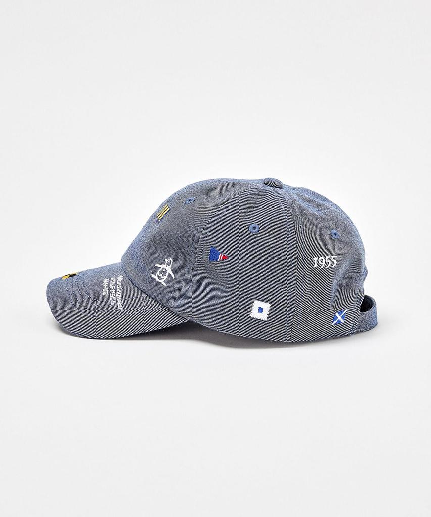 Cap Flying Pattern Dungaree Material Baseball Cap Golf MG5SCP03U NV00 [Munsingwear] (Navy)