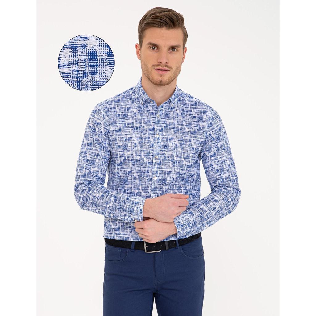 Pierre Cardin Lacivert Slim Fit Gömlek 50235111-VR033 comprar a buen precio  — entrega gratuita, reseñas reales con fotos — Joom