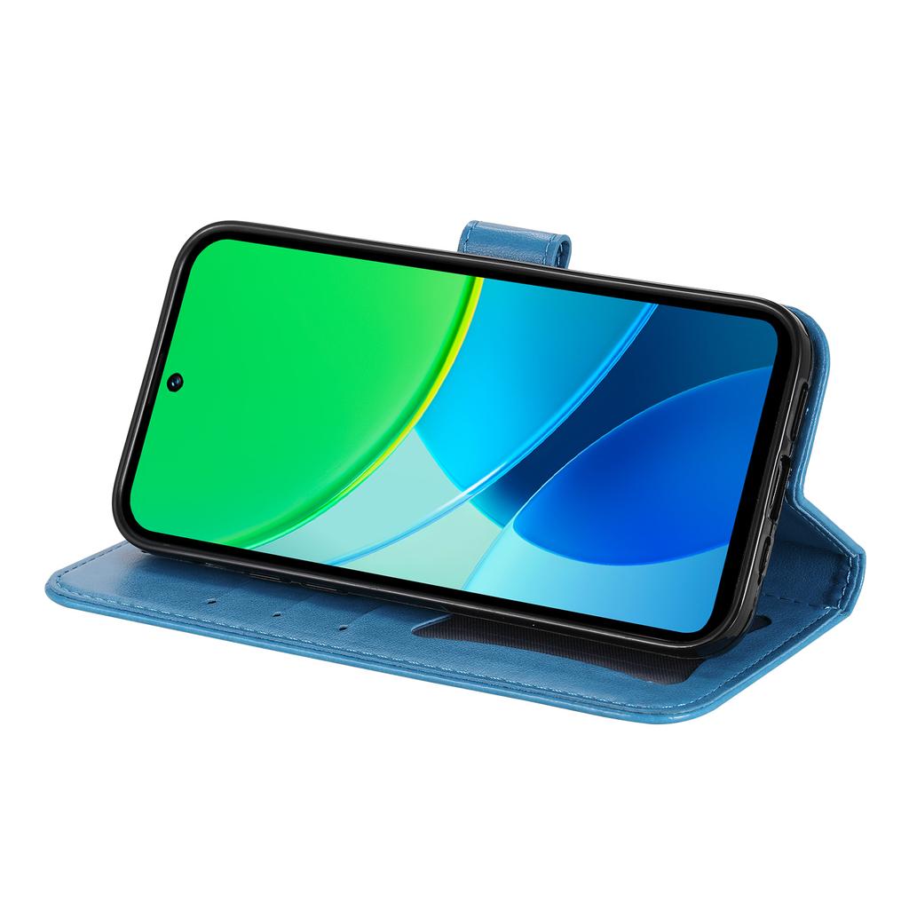 For vivo Y29 5G/Y19s 4G Case Floral Pattern PU Leather Wallet Stand Phone Cover