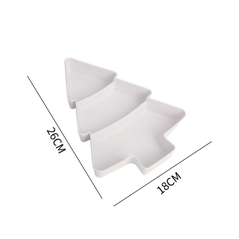 1pcs Creative Christmas Tree Trunk Fruit Tray Home Christmas Party Decoration Partition Plate Snack Candy Lazy Snack Tray Gift