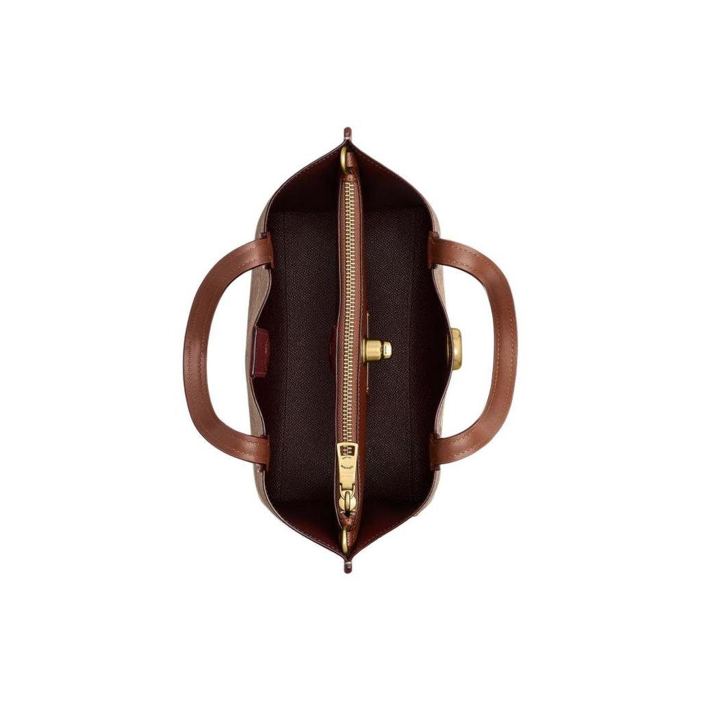 Coach X Peanuts Signature Canvas Leather Trim Tote Bag for Daily Use
