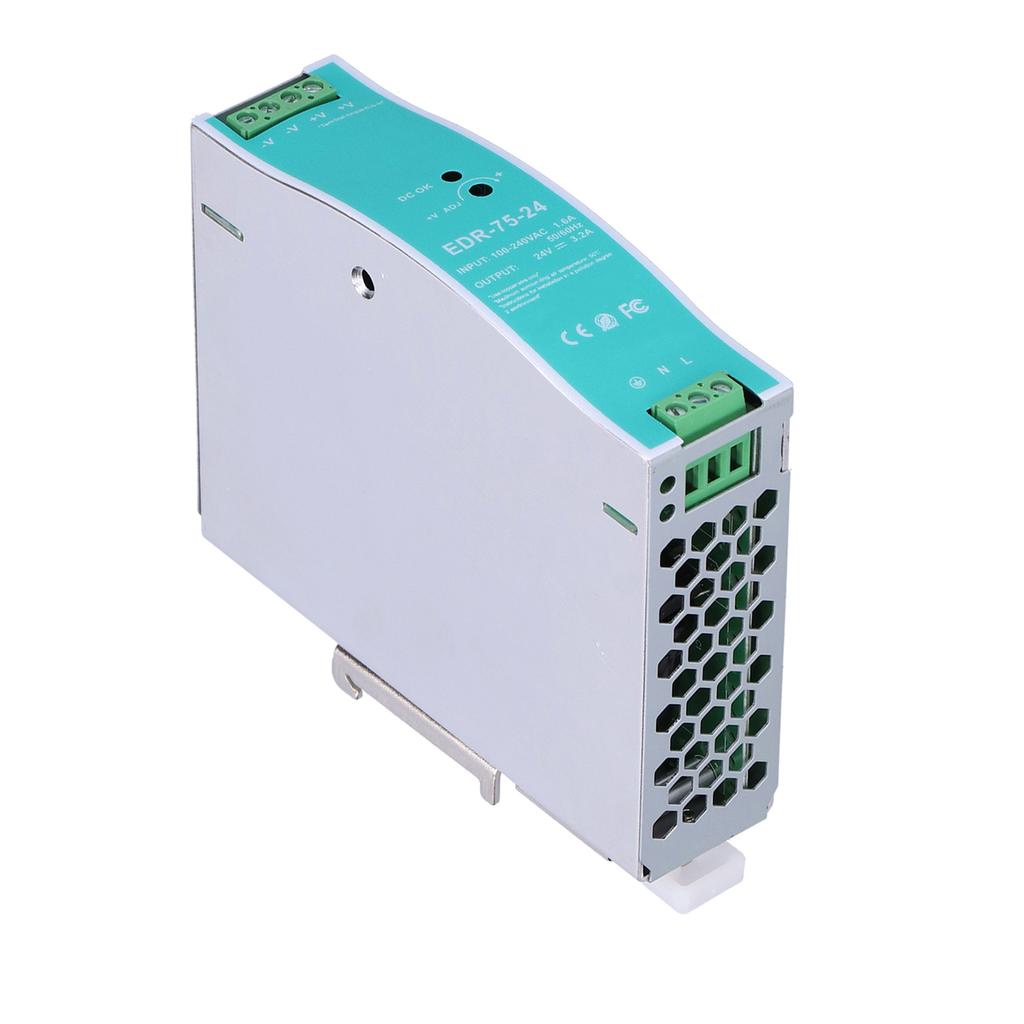 Rail Power DinRail Industrial Switching Supply Electrical DC 24V AC 100240V EDR7524