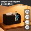 PU Leather Tissue Box Cover with Remote Holder Multifunctional Tissue Box Decorative Tissue Pen Remote Organizer for Home/Office