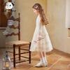 Girls' Flowing Princess Long-Sleeve Dress