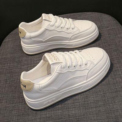 First Layer Cowhide~ Leather Little White Shoes Women's 2025 Spring and Summer New Soft-soled Sports and Leisure Women's Shoes Flat Baseplate Shoes