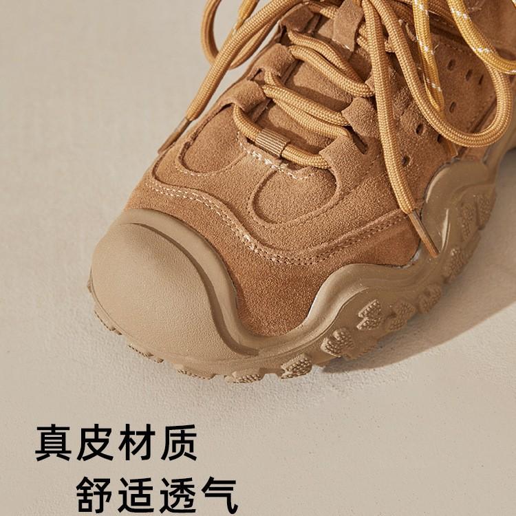 2025 autumn and winter new ugly cute outdoor platform Martin boots women's non-slip breathable desert boots comfortable versatile short boots