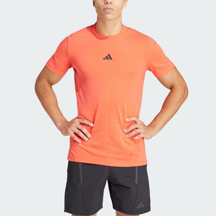 adidas Designed for Training Workout Tee Bright Red Men Streetwear IS3815