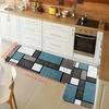 VIAMA Moderne Geometrische Küchenbodenmatte, Langer Teppich für Flur, Waschküche, Eingang Anti-Rutsch-Fußmatte, Heimdekoration