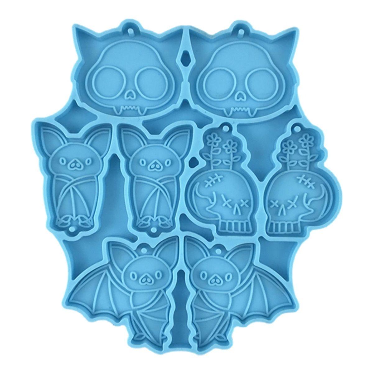 

Ear Drop Charms Halloween Resin Mold Jewelry Making Studs Necklace Pendant Earrings Mould синий