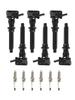 6 Ignition Coils Spark Plugs UF730 For Land Rover Discovery 2017-2020