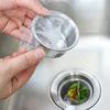 200Pcs 20Cm White Disposable Elastic Mesh Filter Bag Hair Catcher Drain Strainer Sink Protector Trap Blocker Garbage Sewer