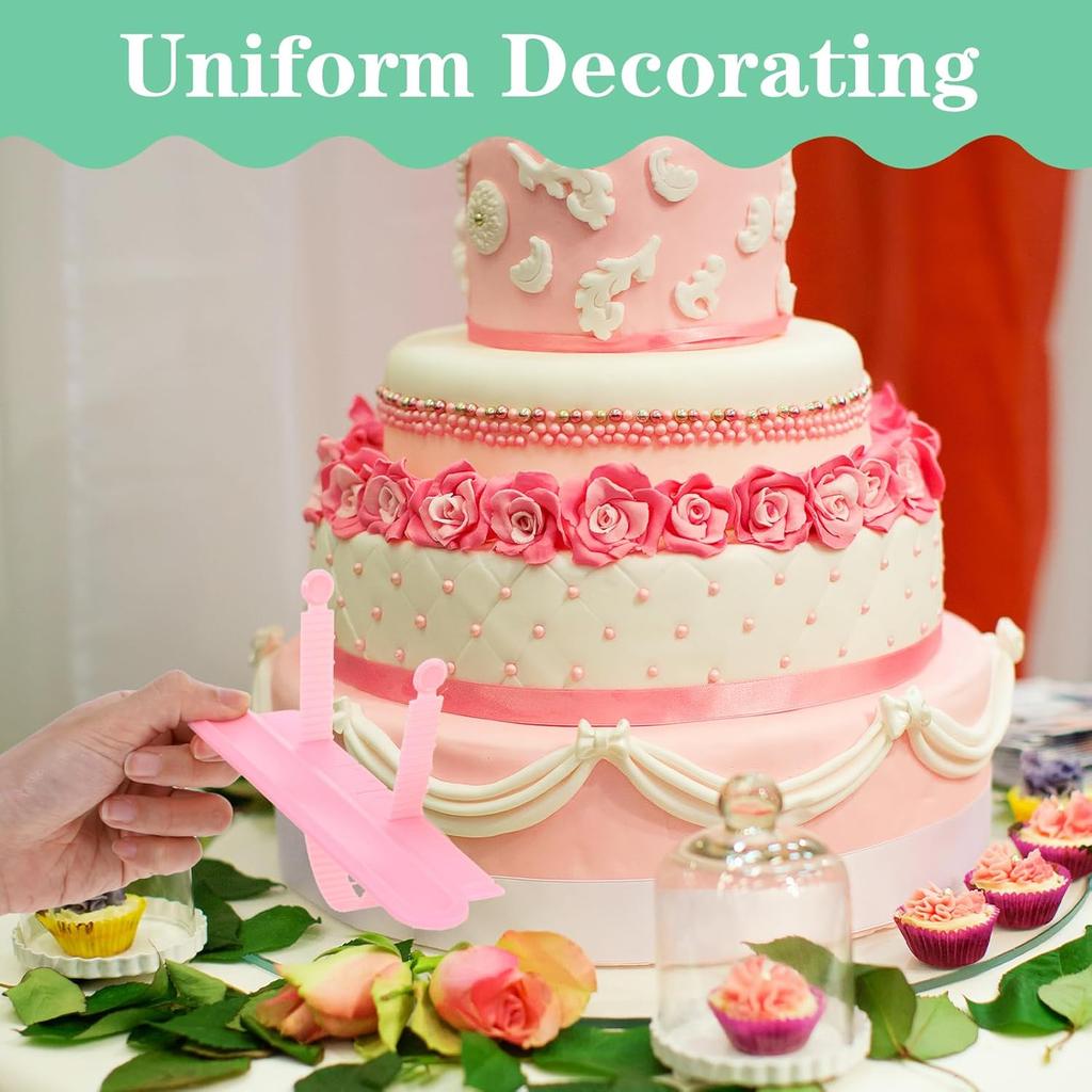 3 Pack Cake Arch Guide Tool, Flip Cake Arc Ruler Adjustable Cakes Writing Tools for Controlling the Size and Position of the Arc for Beginners and