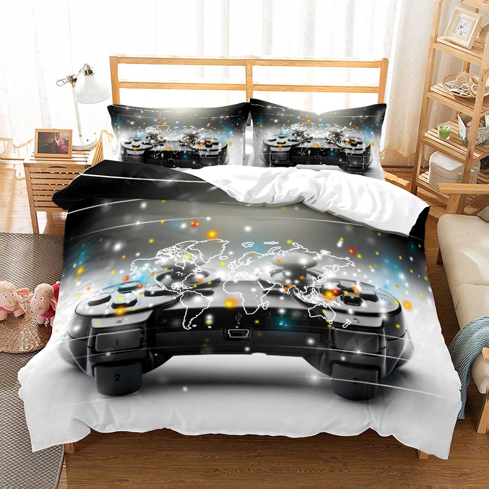 Print Game Bedroom Bedclothes Pillowcases Duvet Cove Set For Boy Fashion Design Teenager Bedding Set For Boys Full Twin Queen