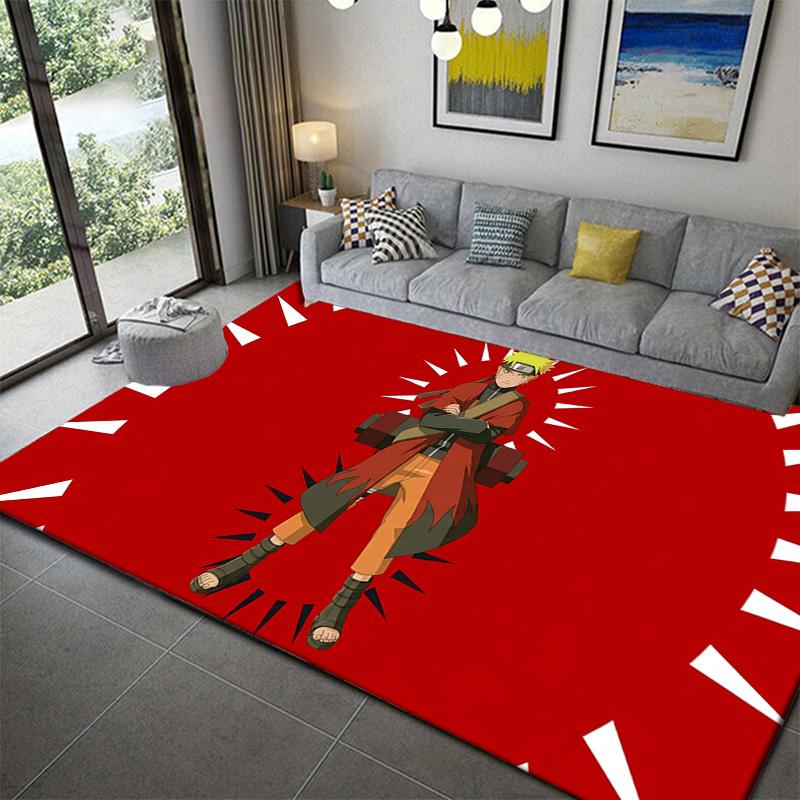 Naruto Anime Style Print Rug Non-Slip Durable Carpet for Home Decor
