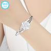 Elegantes florales Armband aus Sterlingsilber, verstellbar, modischer Vintage-Stil, geeignet für den täglichen Gebrauch und Partys