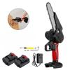 6 Inch Mini Electric Chain Saw Pruning Chainsaw Woodworking Pruning Saw Garden Tool Wood Cutter With 2 Battery