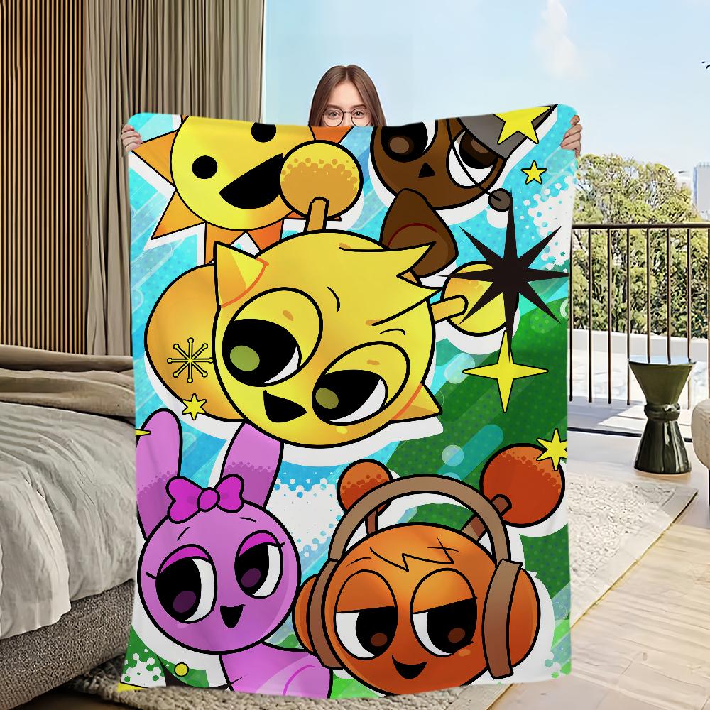 Cartoon S-Sprunki Blanket Soft And Comfortable Nap Blanket Suitable For Iiving Room Office Bedroom Warm Birthday Home Kid Gift