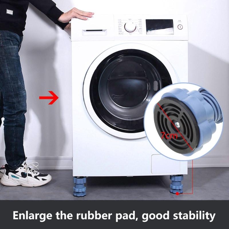Antivibration Foot Pads Washing Machine Feet Pads Shock Noise Dampening Cancelling Adjustable for Washer Dryer Machine