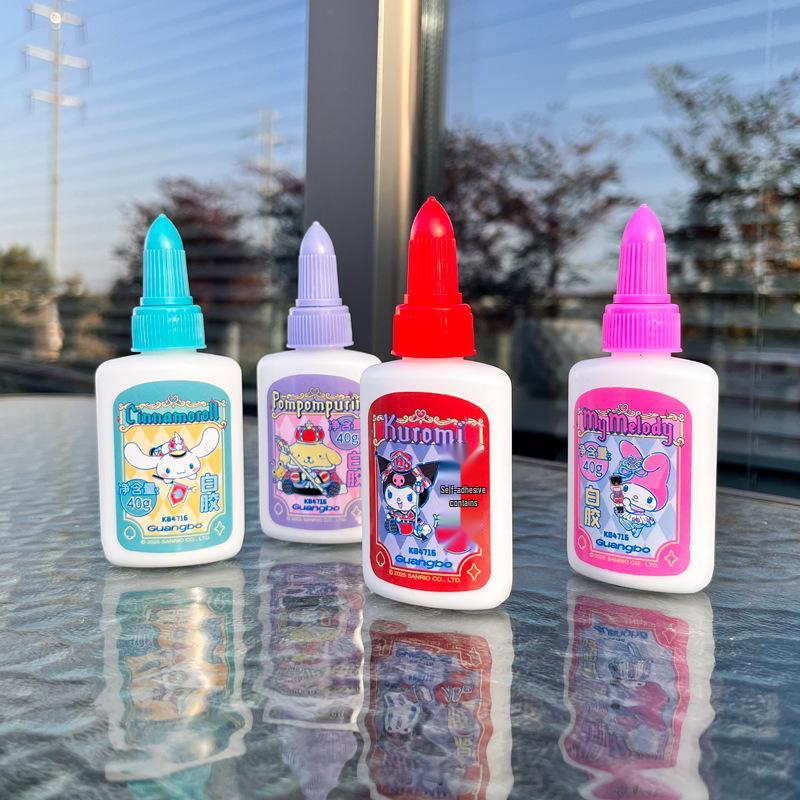 Sanrio 40g Kuromi Milky White Glue for Kids DIY & Student Art Projects