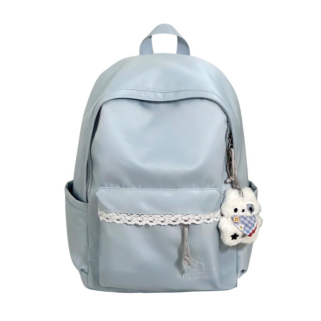 Schoolbag new bow decorative schoolbag female milk whirring cute girl heart lace princess wind travel small backpack