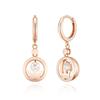 14K Gold Ohrringe One-Touch Ring Krone Kreis