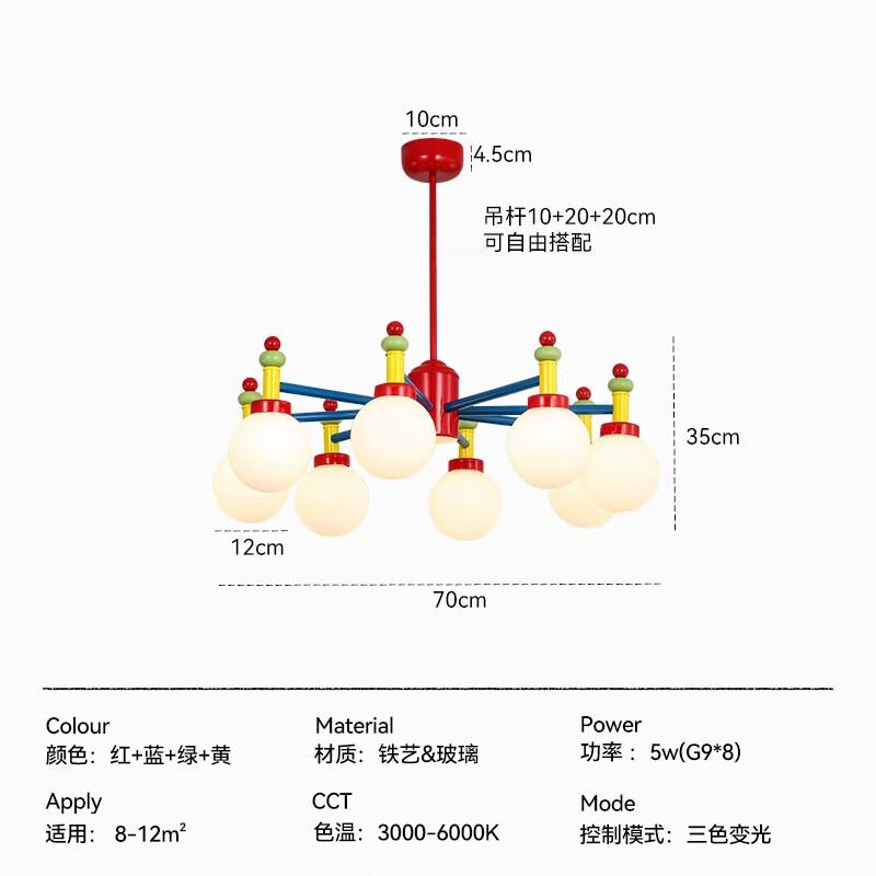 Memphis Full Spectrum 3-Color Changing Pendant Light