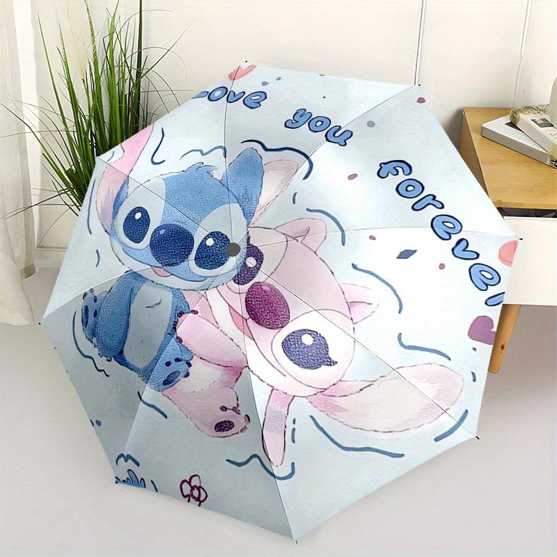 

Disney Stitch,Love Automatic Opening and Closing Umbrella Suitable for all occasion and business umbrella, unisex portable tri fold small