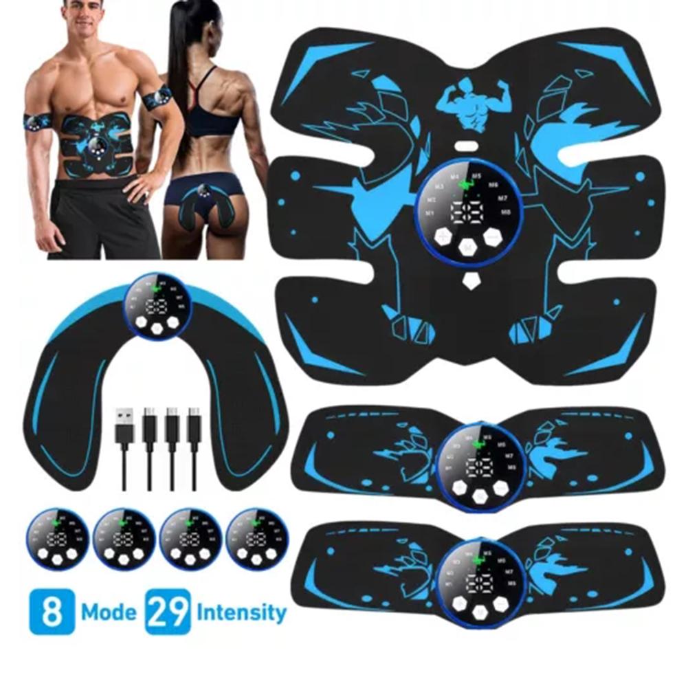 Wireless Fat-Burning Belt: EMS Ab Trainer & Rechargeable Muscle Stimulator for Six-Pack Abs, Home Gym Fitness